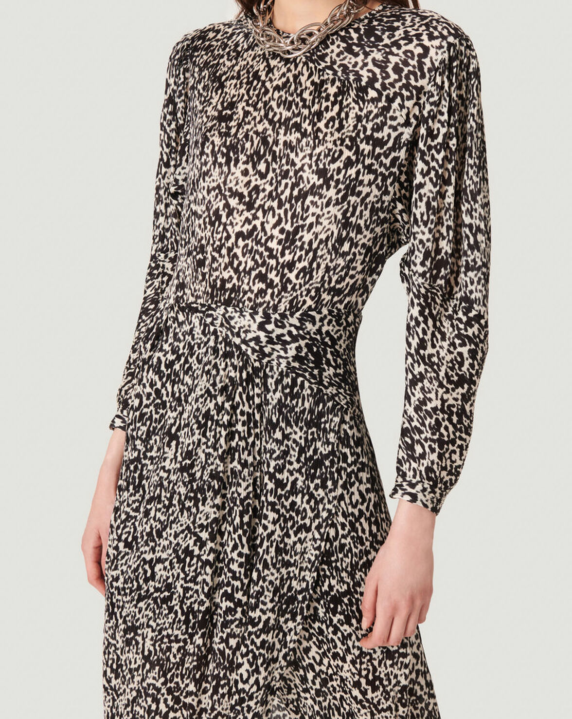 ROMERI PRINTED SILK MIDI DRESS image number null
